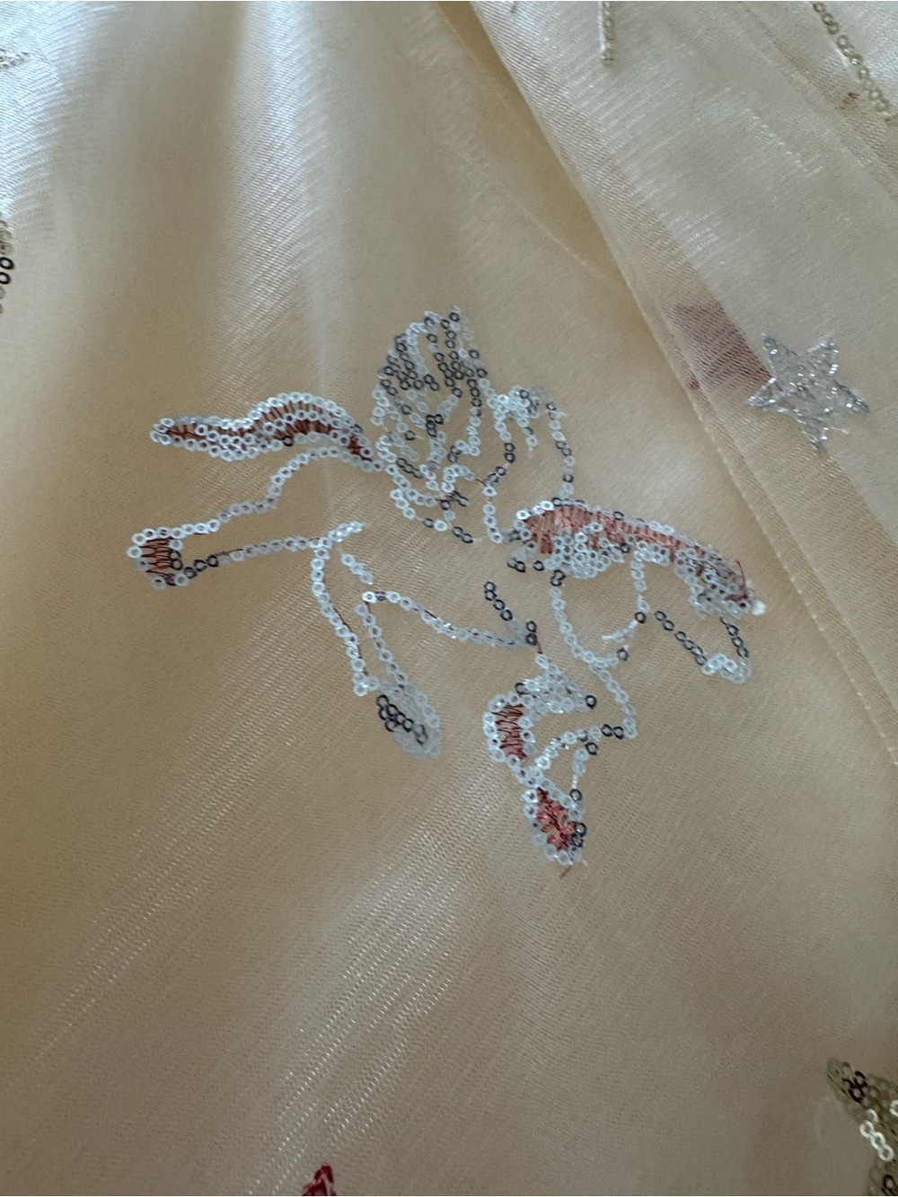 Lola + The Boys Golden Star Tulle Sequin Unicorn Party Dress, Size 12 - Picture 8 of 13